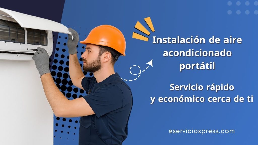 Instalación de aire acondicionado portátil