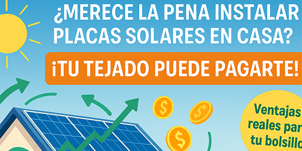 Placas solares en casa reduciendo facturas de luz, ahorro económico real con energía solar fotovoltaica