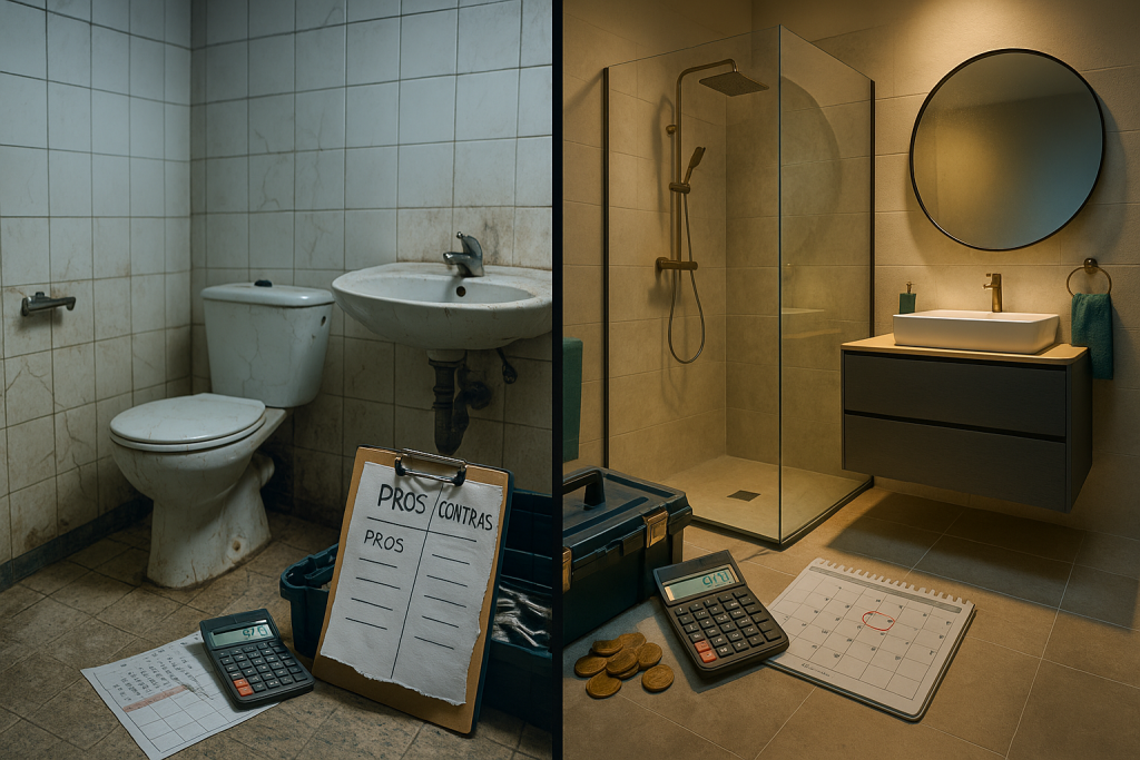 Transformación real de baño viejo a moderno - ¿Vale la pena una reforma completa? Comparativa visual de pros y contras
